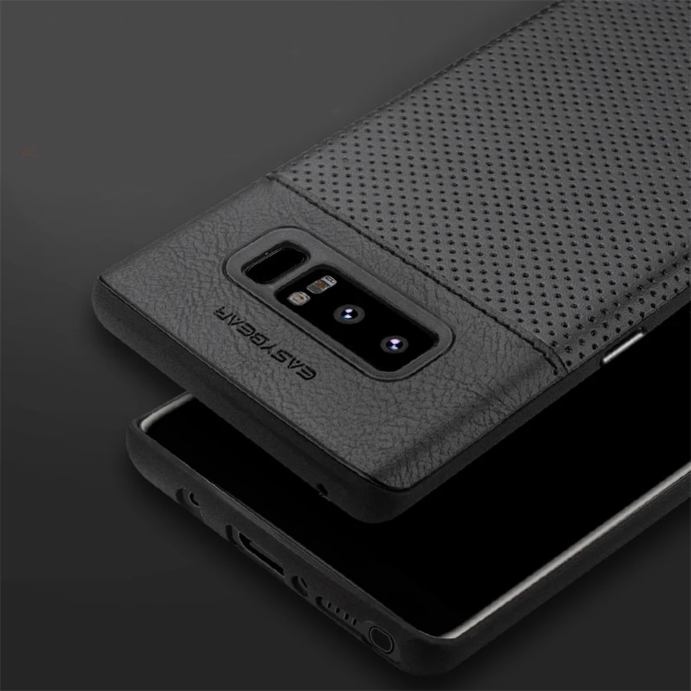 LAPOPNUT Luxury Slim Premium PU Leather Soft Phone Cases for Samsung Galaxy S10e S10 S9 S8 Plus Note8 Note9 Business Back Cover | Мобильные