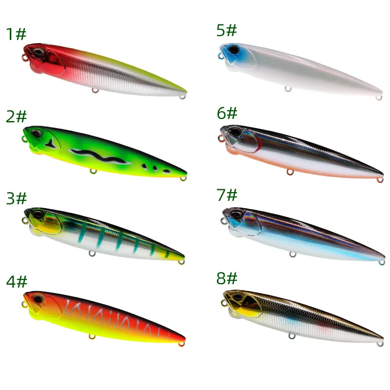 

Lubit Fishing Lure 2021 Topwater Water Pencil Z-Shaped Hard Lure realis pencil 100mm 65mm Articial Floating Bait Bass Lure