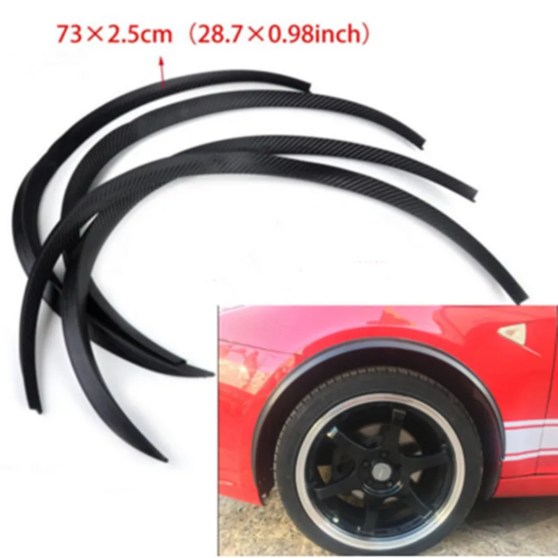 

4pcs Car Truck Fiber Rubber Wheel Eyebrow Protector Lip Sticker Trim Fender Flare Anti-scratchVolkswagen vw Golf 1 2 3 4 5 6 7