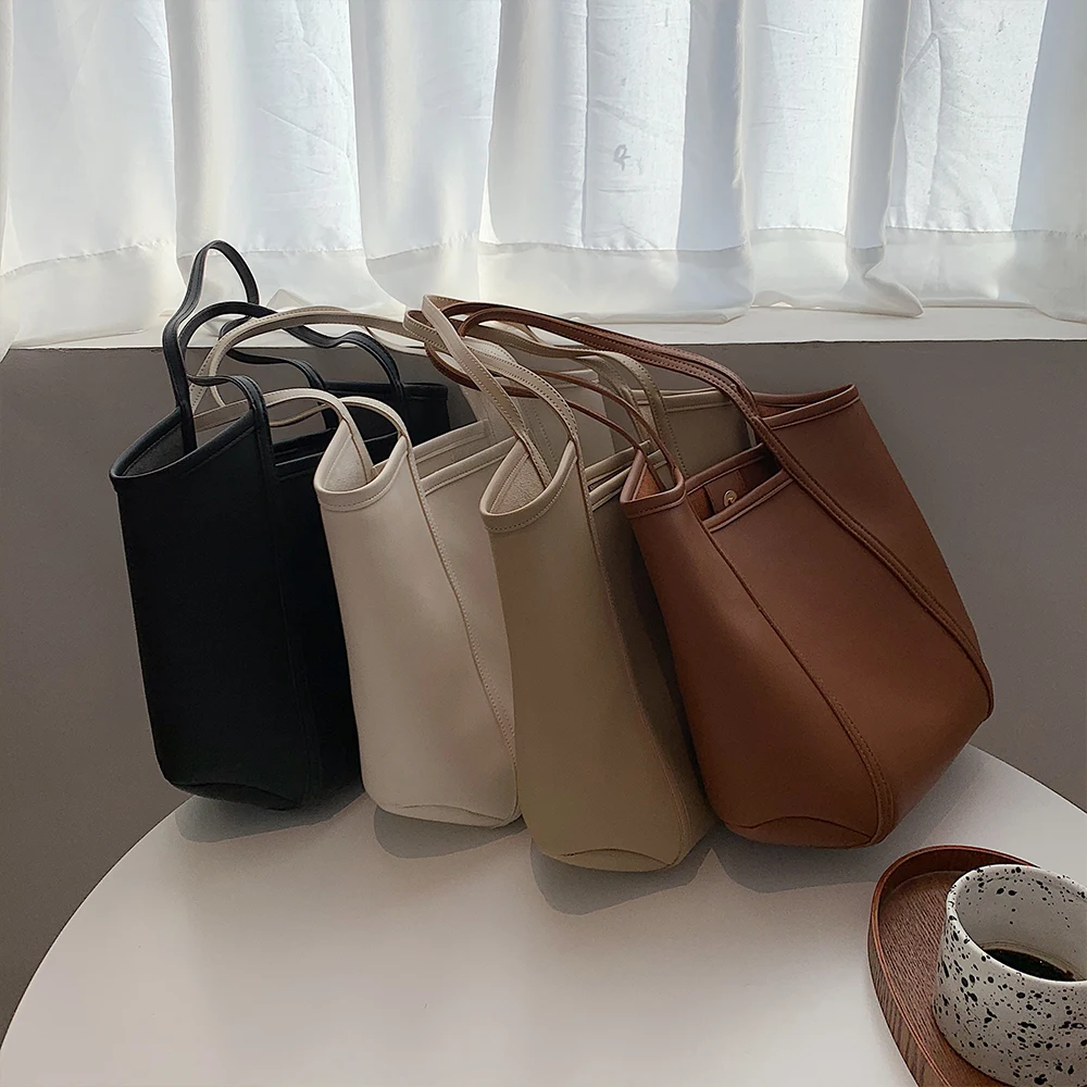 vintage solid color pu leather shoulder bag for women 2021 luxury design crossbody bag large capacity ladies office handbag free global shipping