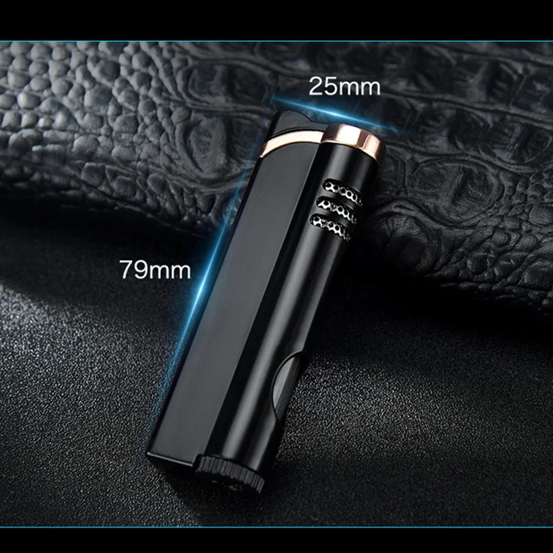 Факел турбинная Зажигалка Jet Blue Fire газовая зажигалка для Сигар Зажигалка 1300 C бутан ветрозащитные зажигалки аксессуары для курения