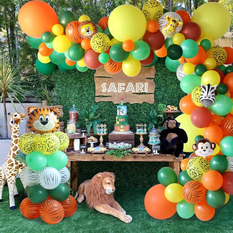 

Jungle Safari Bean Green Balloon Garland Arch Chain Wedding Birthday Party Decor Kids Latex Ballon Garland Baby Shower Party