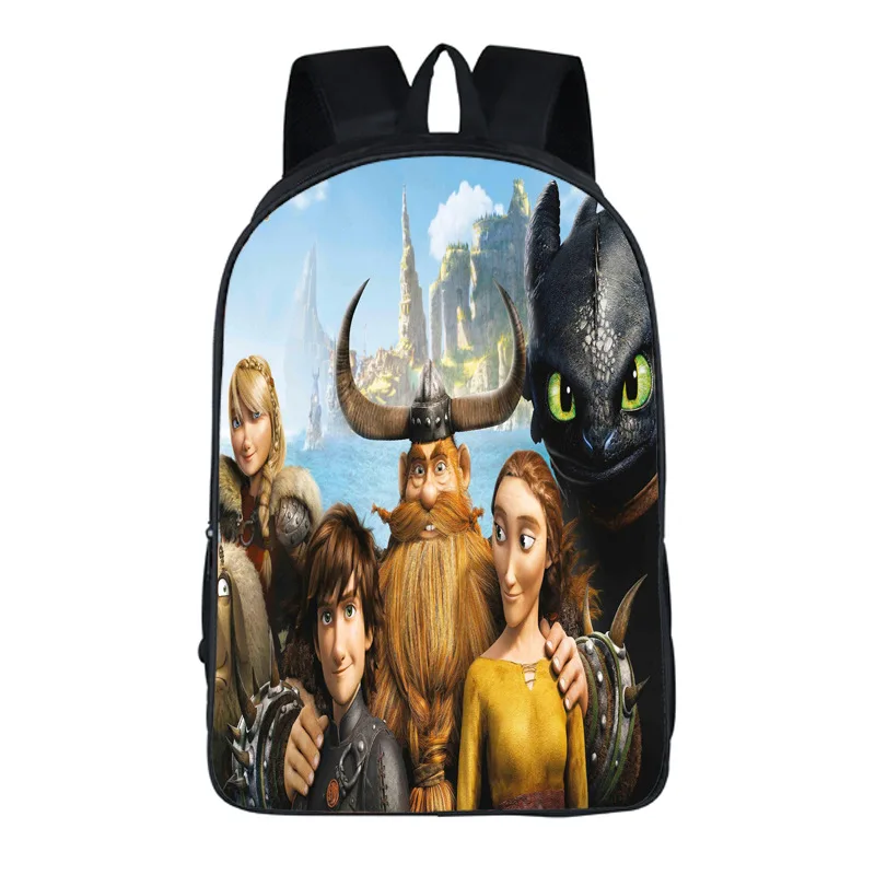 Новый 3d рюкзак для женщин и мужчин модный мультяшный с принтом Как приручить