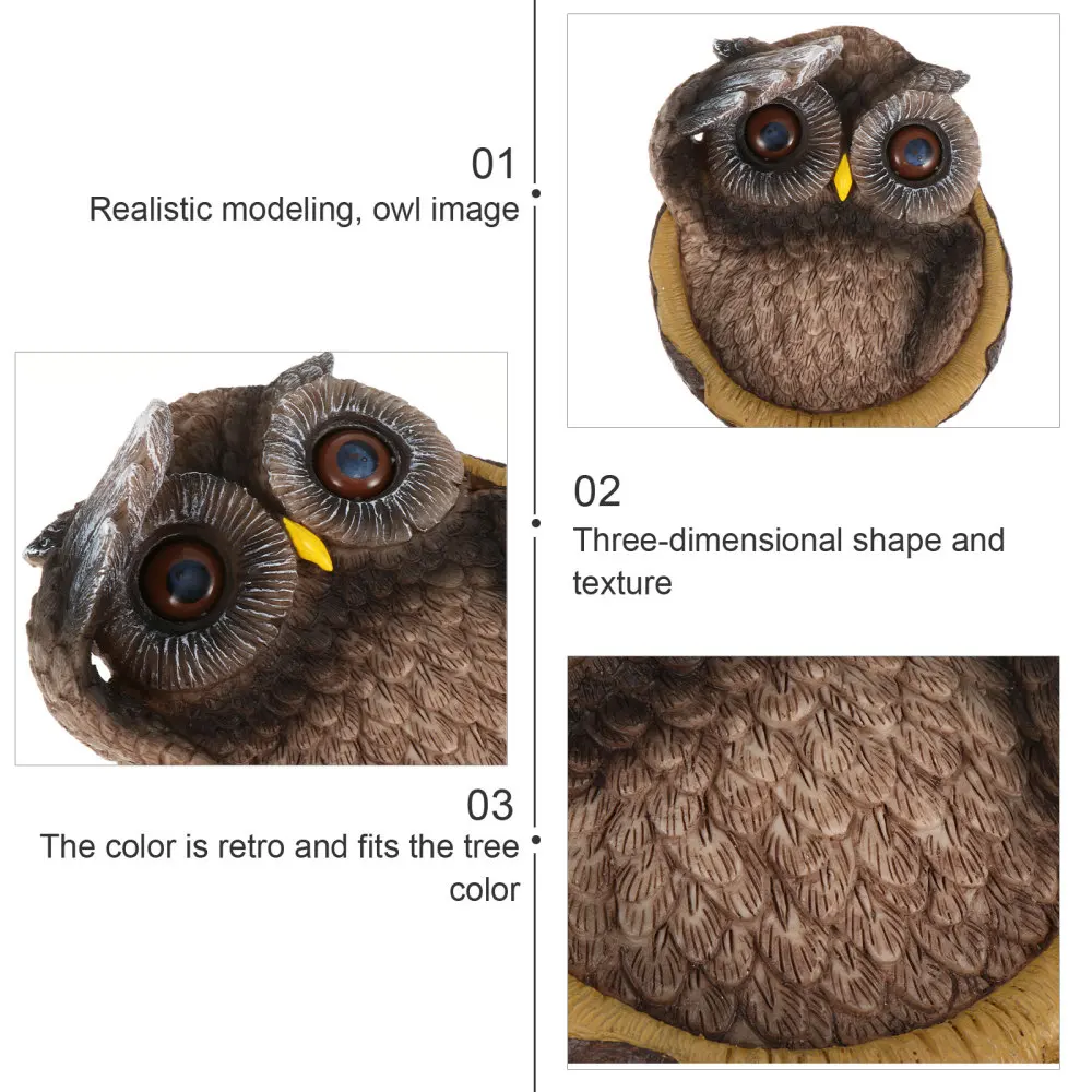

Easter Owl Tree Hugger Simulated Owl Tree Sculpture Garden Decor Craft