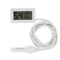 indoor outdoor mini lcd digital thermometer hygrometer temperature temperature sensor humidity meter gauge instruments cable