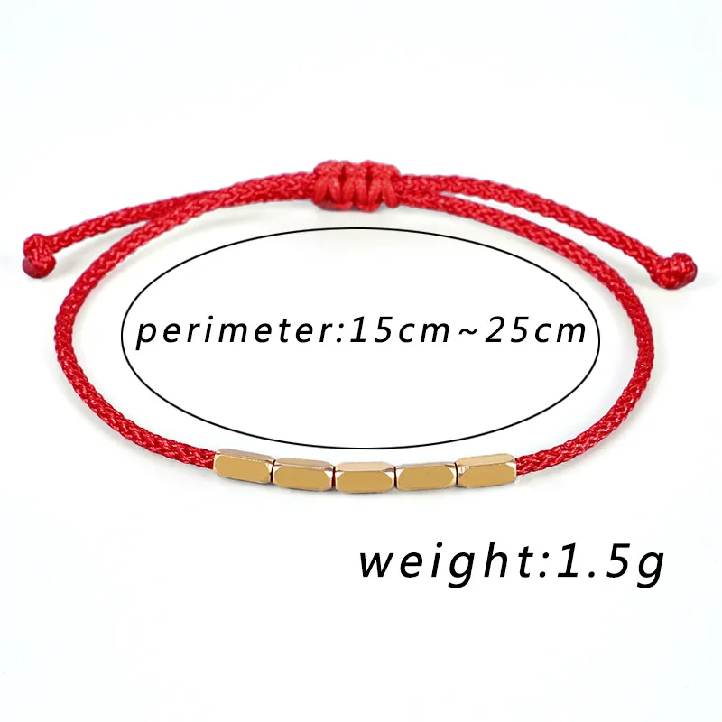 

Ailodo 2020 Handmade Jewelry Black Red Rope Chain Woven Bracelets For Women Men Kids Adjustable Lucky Beads Bracelets 20MAR16