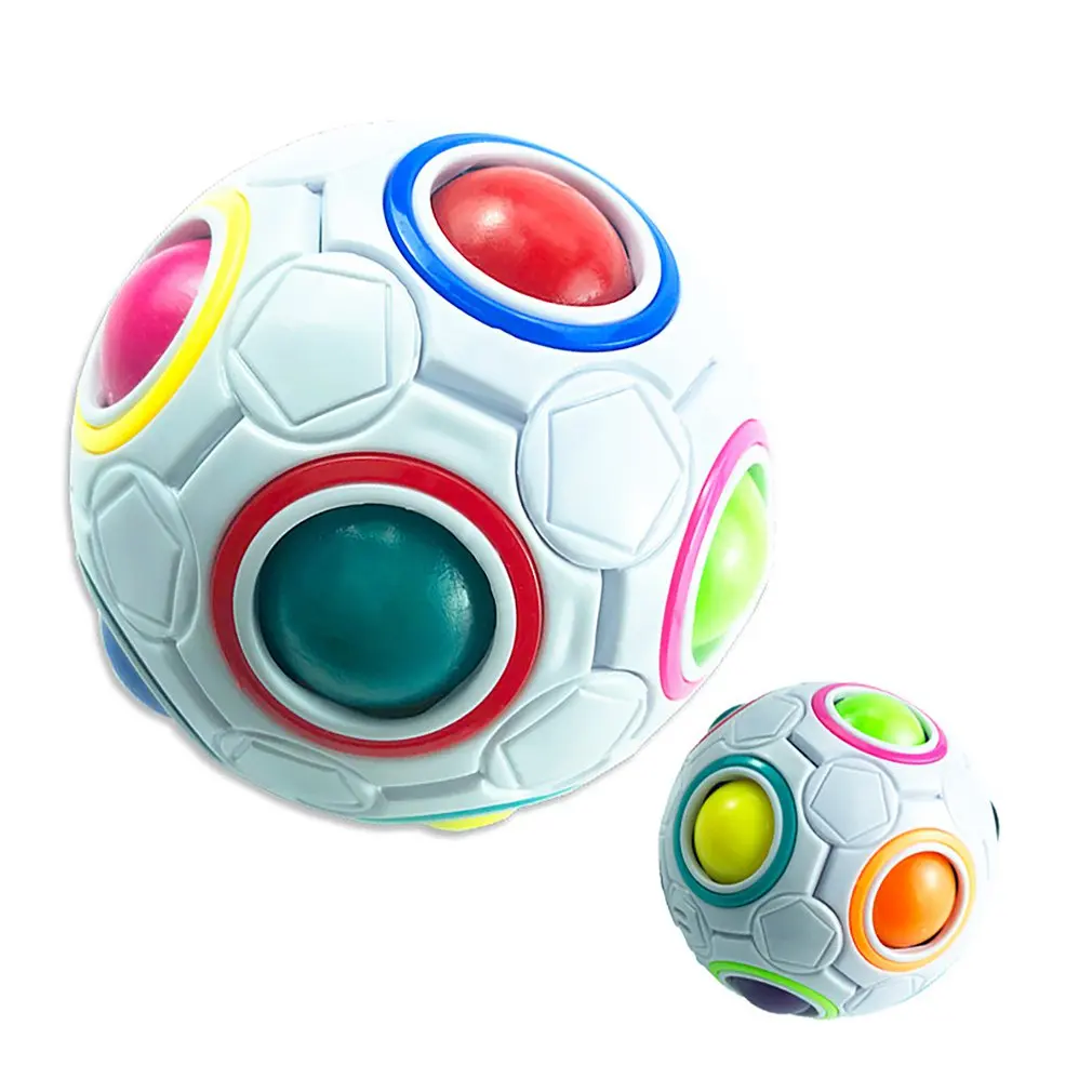 

New Hot Strange-shape Magic Cube Toy Desk Toy Anti Stress Rainbow Ball Football Puzzles Stress Reliever