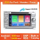 Автомагнитола DSP Carplay на Android 11, мультимедийный Dvd-плеер с GPS для Ford Mondeo Focus S-max, C-MAX Galaxy Fiesta Fusion Kuga 2din