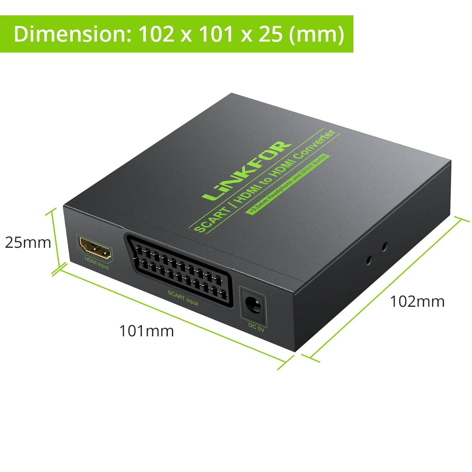 Kup LiNKFOR SCART Konwerter HDMI Na HDMI Obsługuje Sygnały Wideo RGB I CVBS Na HDMI 720P/1080P Z Gniazdem 3.5mm Dla HDTV