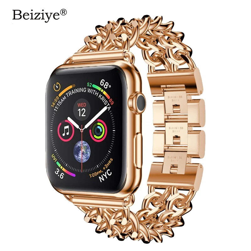 Браслет из нержавеющей стали для Apple Watch Series 4 5 40 мм 44 мм браслет 38 мм 42 мм для iWatch Series 3 2 38 мм 42 мм