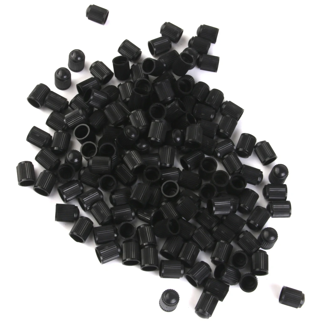 100 шт. Водонепроницаемый черный пластиковый пылезащитный колпачок для клапана