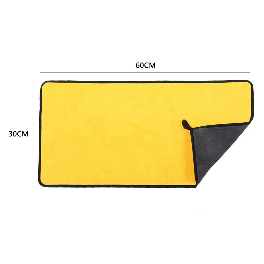 

Car Wash Towel Thickened Absorbent Two-Color Double-Sided Coral Fleece Car Wash Towel Clean Home Car Dual-Use