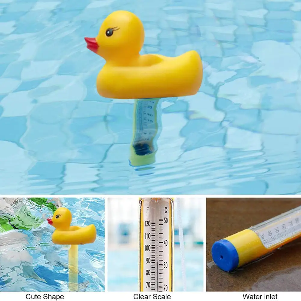 

Cartoon Little Yellow Duck Thermometer Children's Pool Baby Pool Spa Pool Floating Water Thermometery Swimming Pool Thermometer