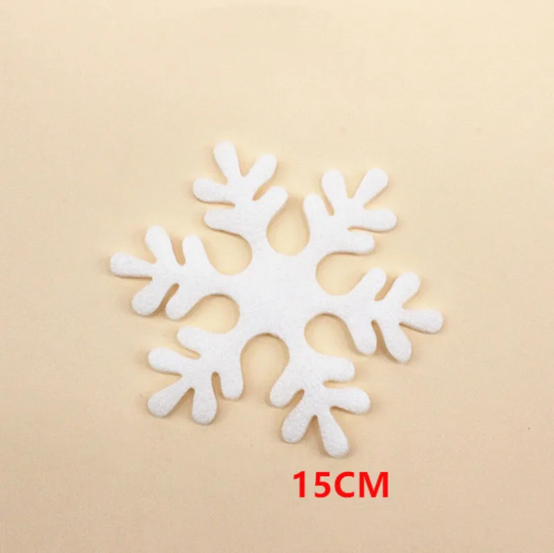 Snowflakes 6pcs 1 упаковка/6 шт DIY Пена белые поддельные снежинки для дома Рождественская вечеринка год елка Подвески Висячие украшения окна - Цвет: Snowflakes 6pcs
