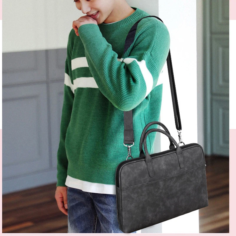 Сумка из ПУ кожи для ноутбука 14 15 дюймов с защитой от царапин|Сумки и чехлы