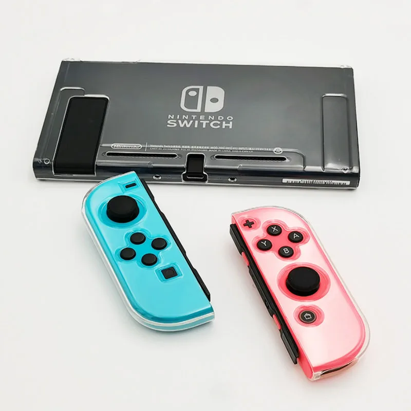 

Transparent TPU Soft Case Joycon Protective Shell Cover for Nintendo Switch NS Console Joy-con Crystal Clear Back Protector