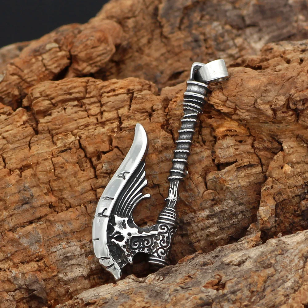 Мужское скандинавский Викинг ожерелье из нержавеющей стали с топором талисман |