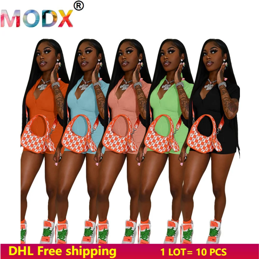 

Women Sexy Rompers Summer Jumpsuits Solid Color Bodysuits Short Sleeve Party Outfits V Neck One Piece Pants Onesie Pajama 5597