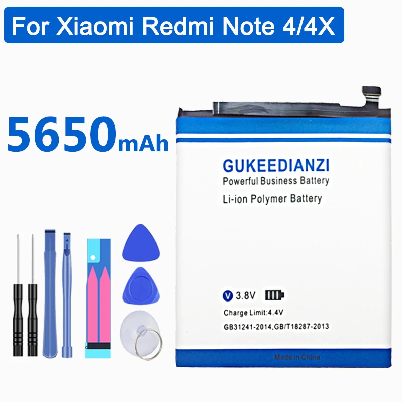 Аккумулятор GUKEEDIANZI BN41 для Xiaomi Redmi Note 4 MTK Helio X20 / 4X Pro Гб + 64 ГБ Высококачественная