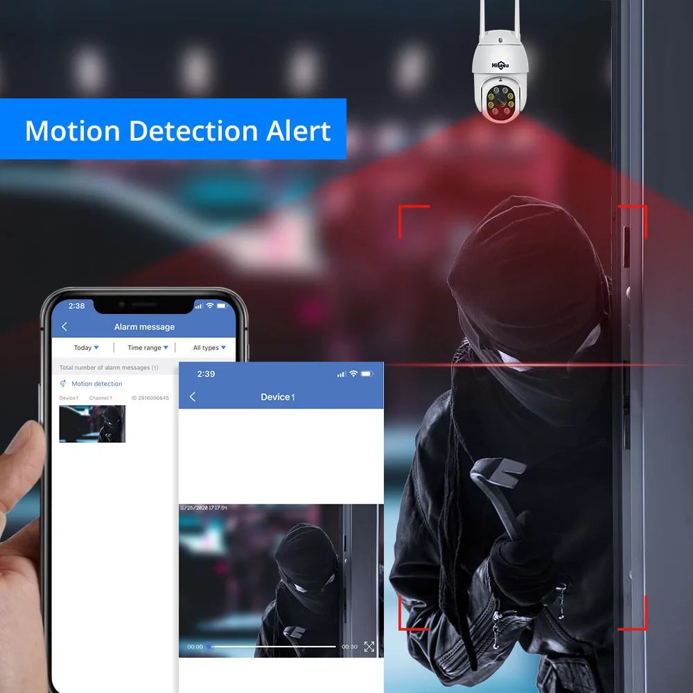 Система видеонаблюдения Hiseeu 3 Мп водонепроницаемая IP-камера с 5-кратным цифровым