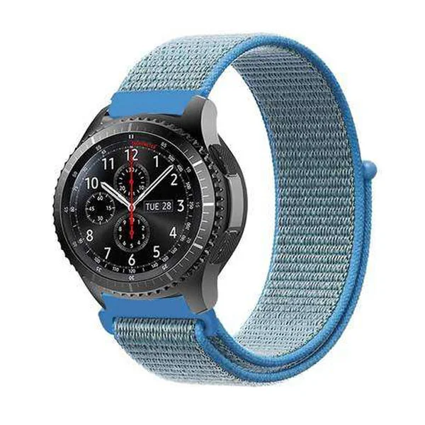 22 мм ремешок для часов samsung galaxy watch 46 мм 42 мм активный 2 нейлон huawei watch gt ремешок Amazfit bip gear S3 Frontier 44 40 - Цвет ремешка: tahoe blue 14