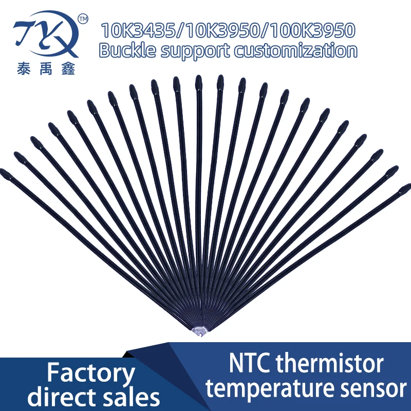 

MF52D NTC Thermistor Temperature Sensor B3435 B3950 10K 100K 50mm 60mm 70mm 80mm 100mm Resistance