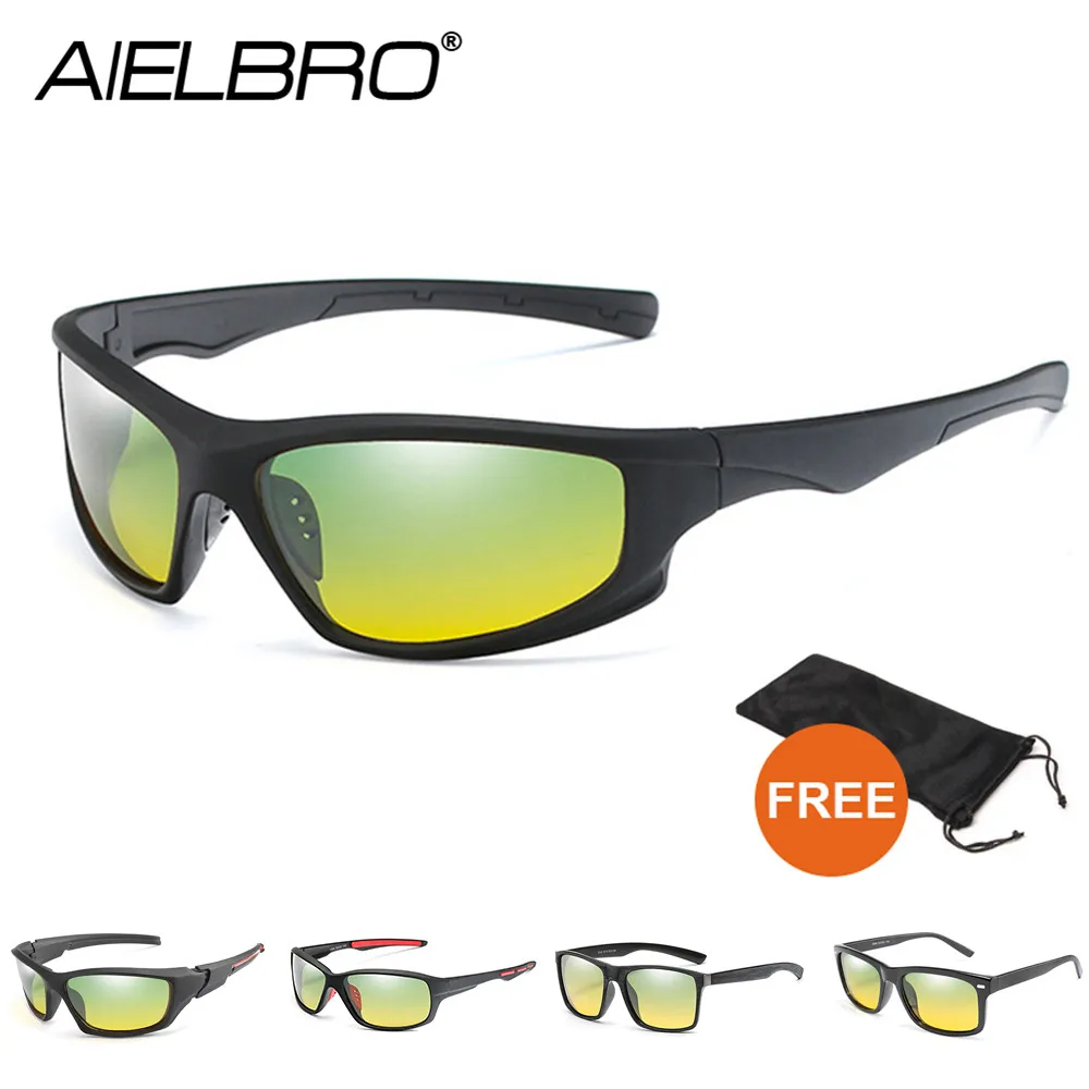 Очки ночного видения AIELBRO поляризационные для вождения велоспорта с чехлом|Очки