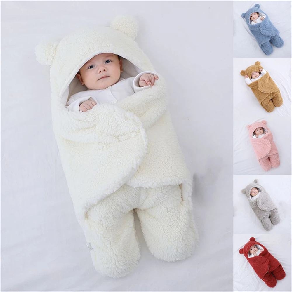 

Мягкие одеяла для новорожденных, детский спальный мешок, конверт для новорожденных, хлопковый плотный кокон для малышей от 0 до 9 месяцев