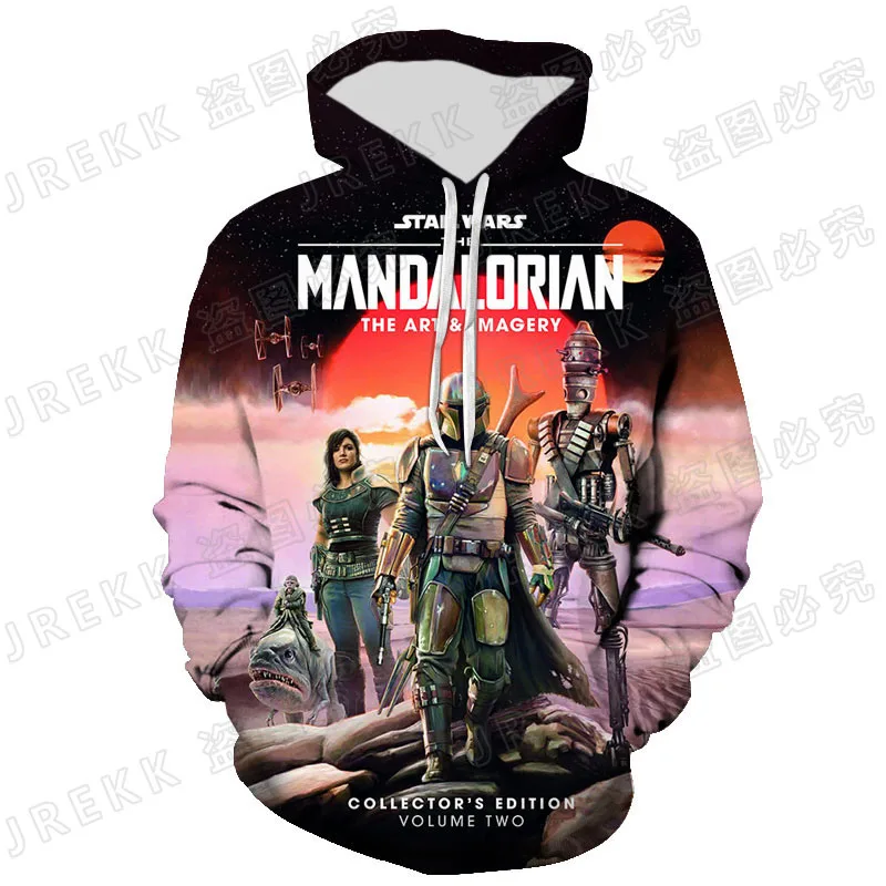 

2021 New The Mandalorian Hoodies Men Women Children Fashion Casual Cool Boba Fett Baby Yoda 3D Print Pullover Sweatshirts