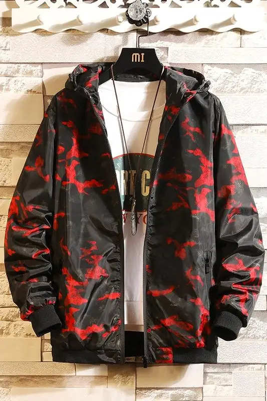 

New Jacket Men Coat Fashion Hip Hop Windbreaker Coats Casual Loose Hooded Mens Cargo Bomber Jackets and Coats Outwear Streetwear