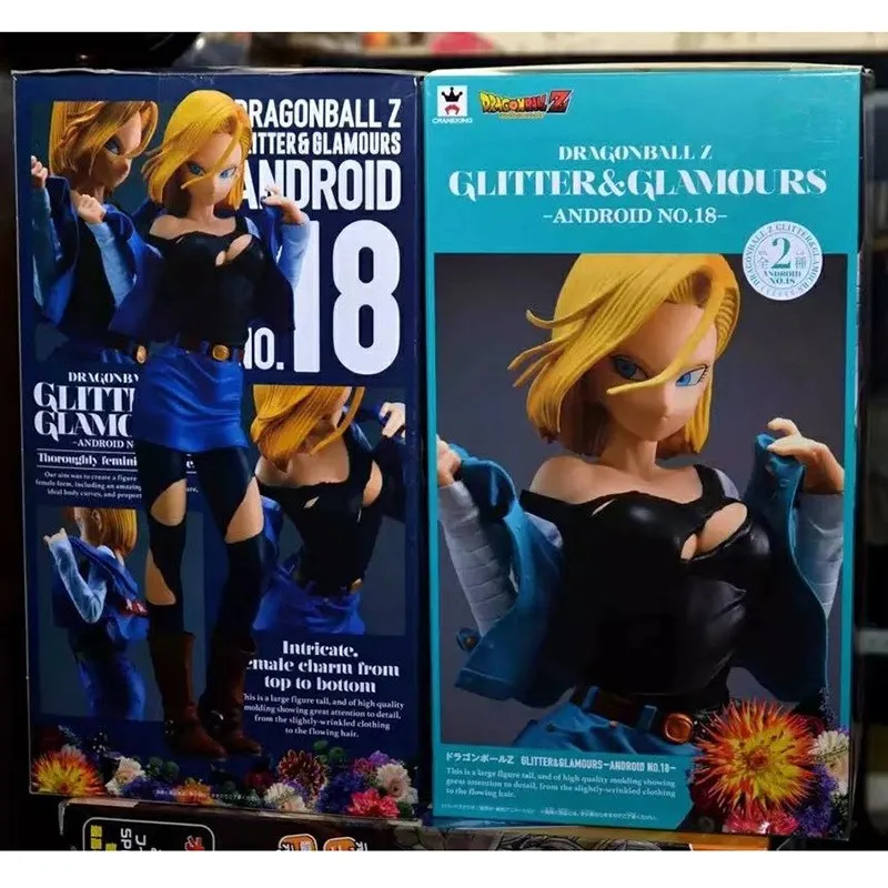

Anime Figures Dragon Ball Android 18 Glitter & Glamours Girl Toys PVC Sexy Model Action Figurals Collection Decor Home Juguetes