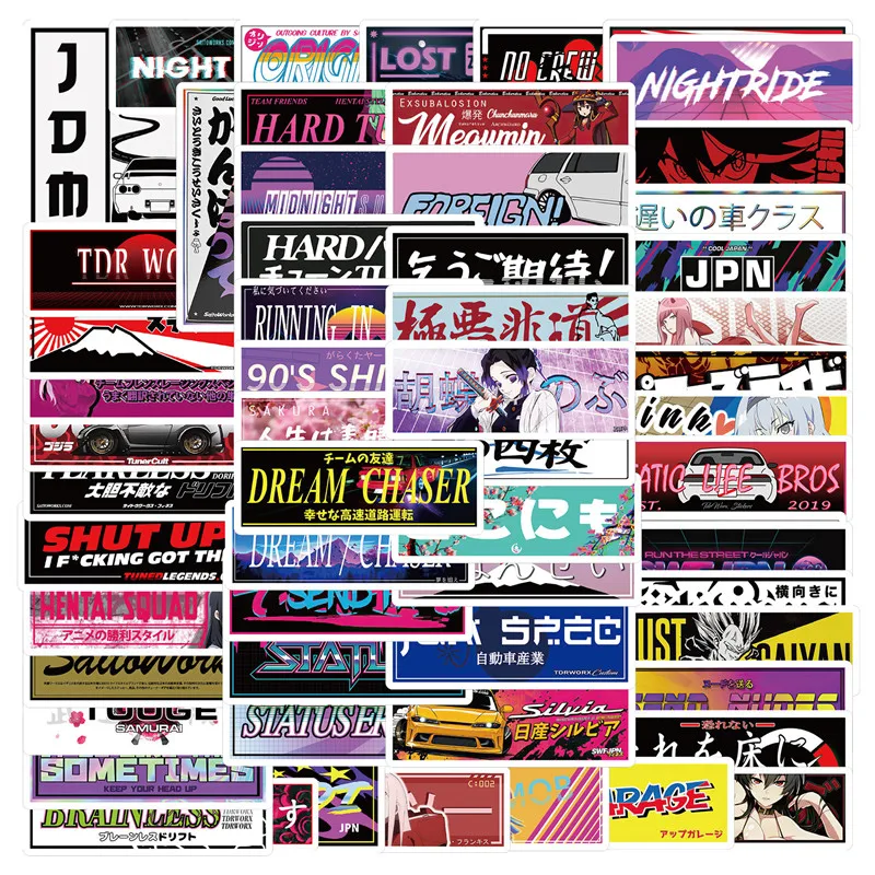 

66pcs Japan JMD Personality Graffiti Stickers DIY Laptop Suitcase Car Sticker Motorcycle Decals