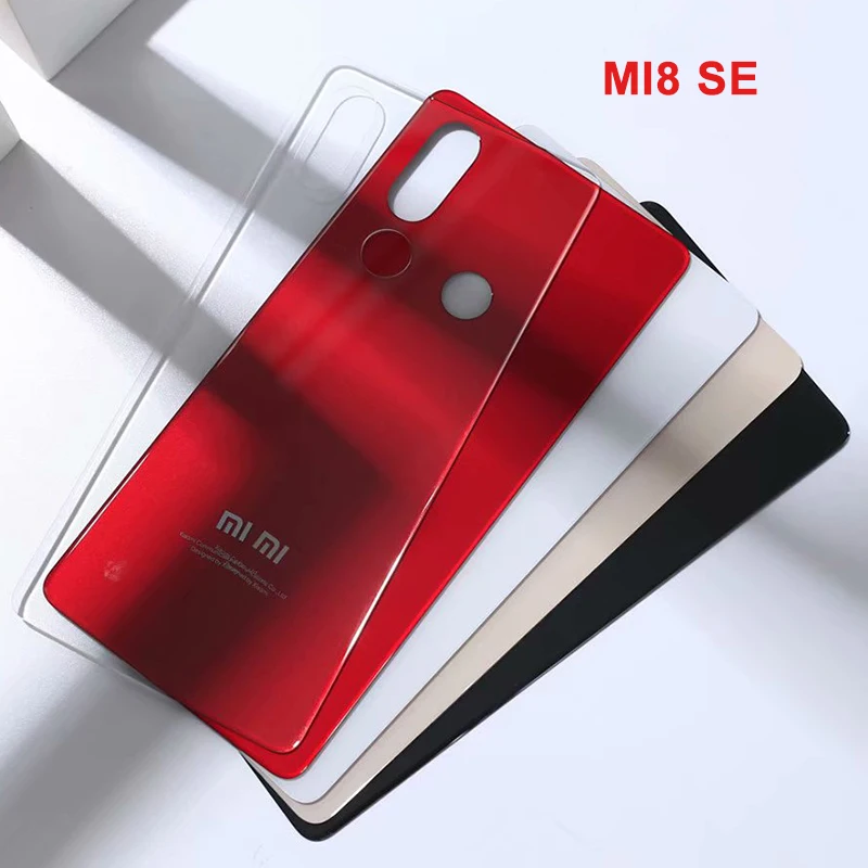 Задняя крышка батарейного отсека Xiaomi mi 8 SE MI8 стеклянная задняя корпуса сменная