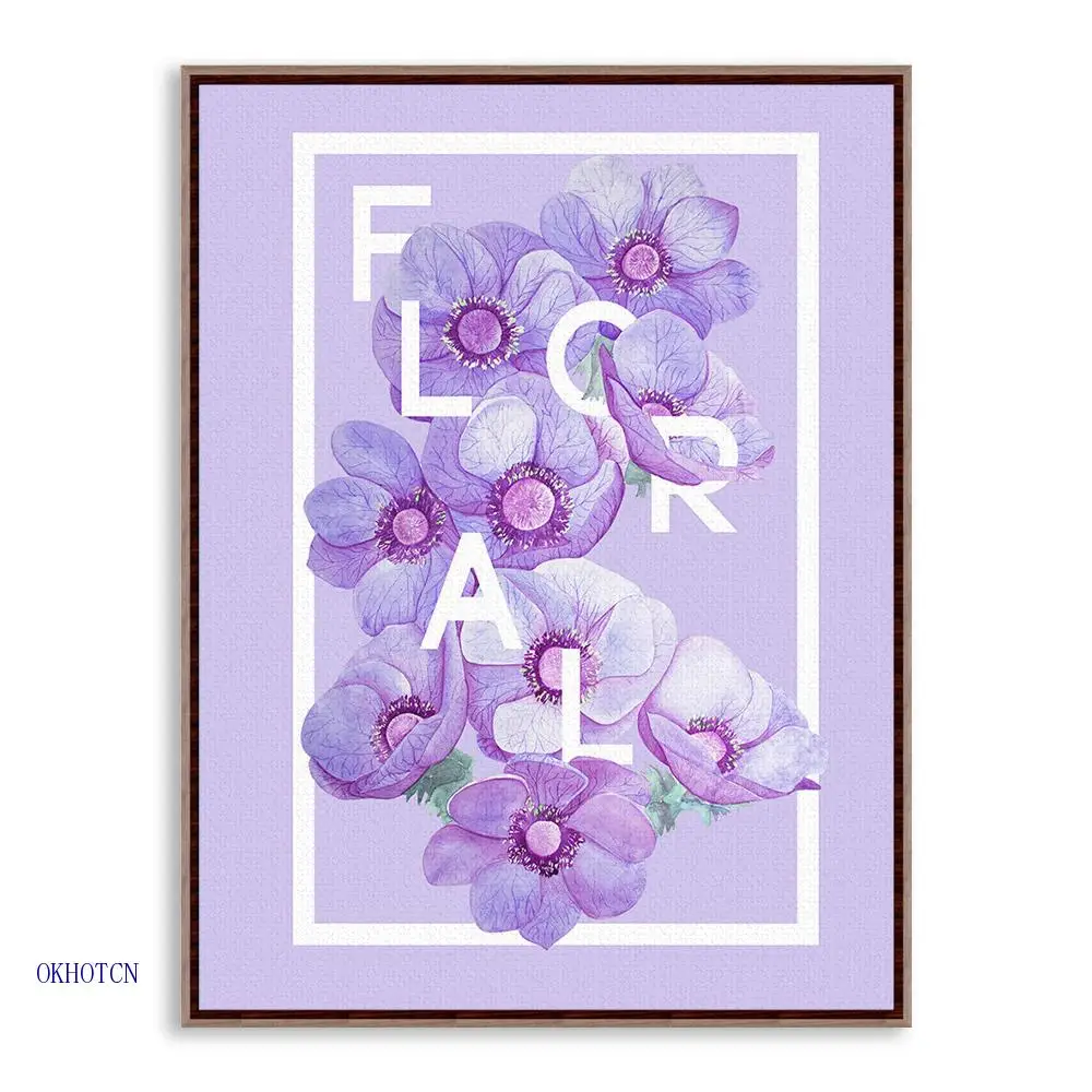 Современный цветок лимон персик большой холст художественный постер принты