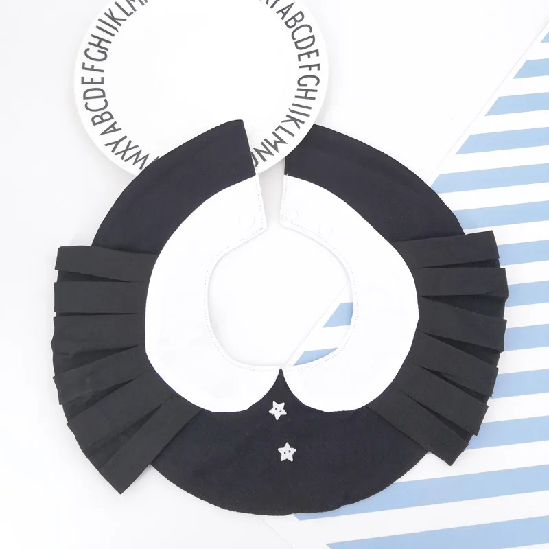 INS детский нагрудник с фальшивым воротником в скандинавском стиле хлопковый