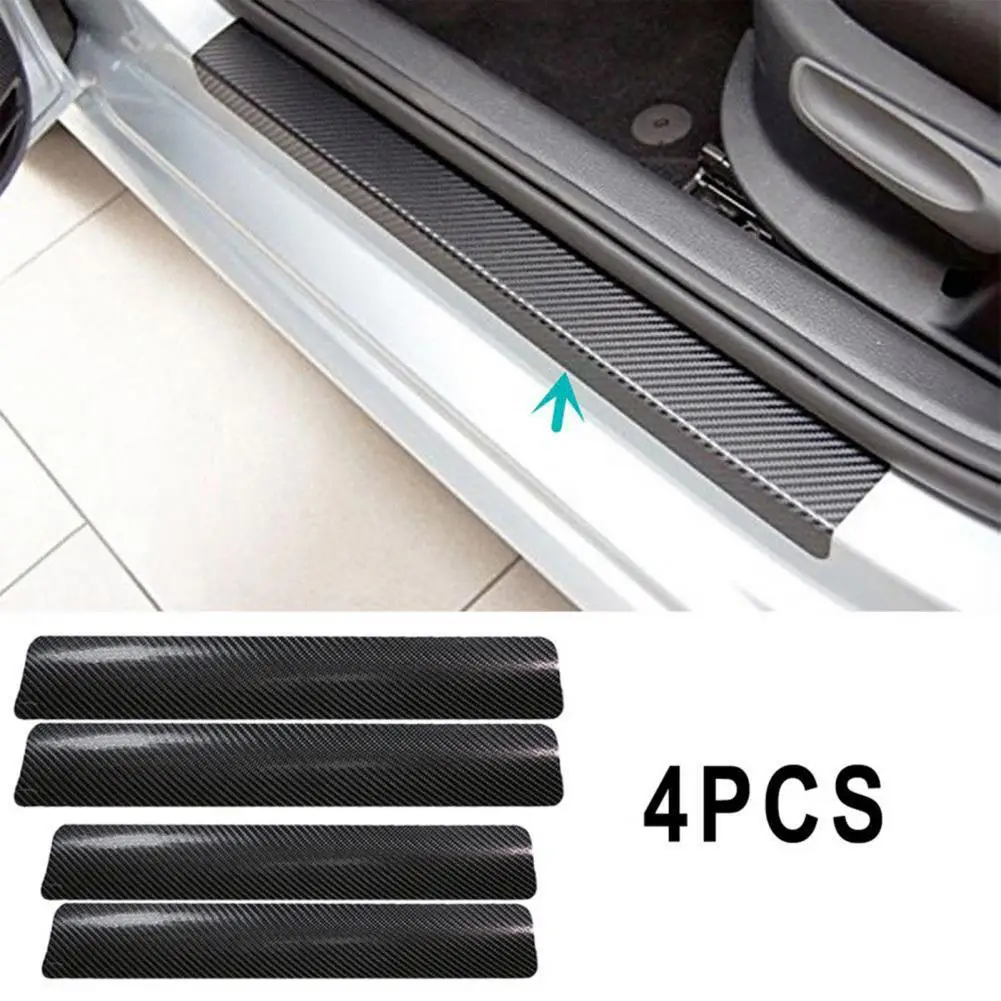 

4Pcs/Set Scuff Plate Film Classic Convenient Auto Supply Car Carpet Strip Sticker for Motor Vehicles Styling Mouldings