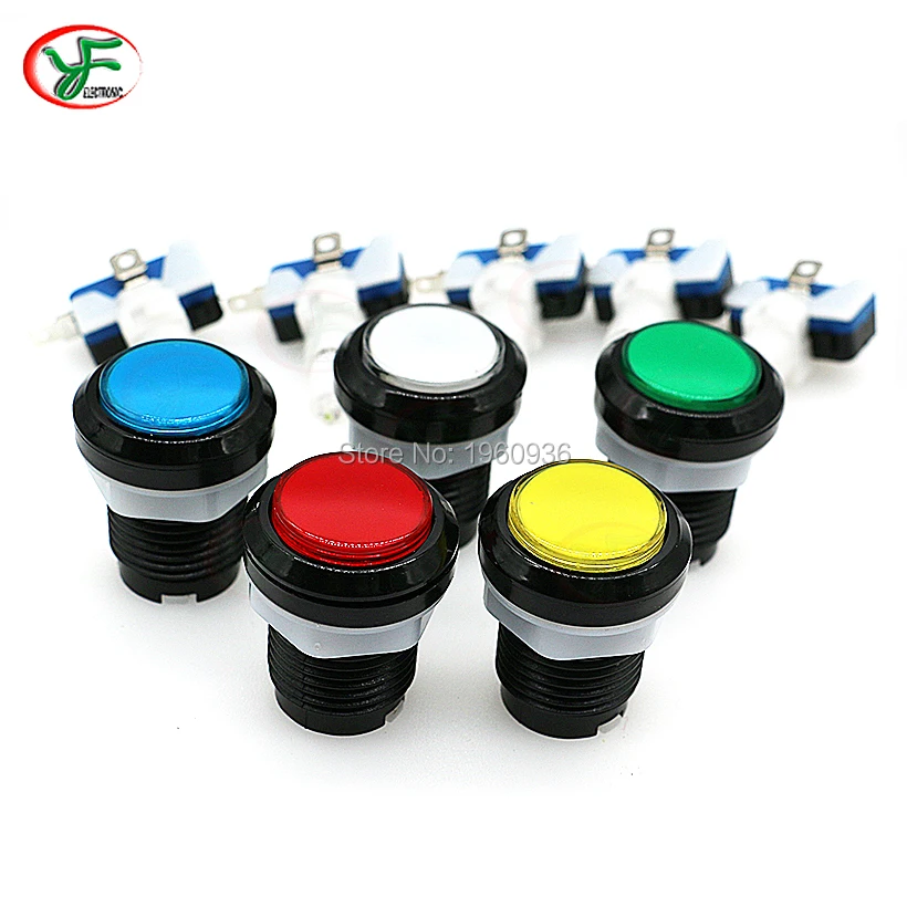 Бесплатная доставка 10 шт./лот 33 мм аркадная пусковая кнопка с
