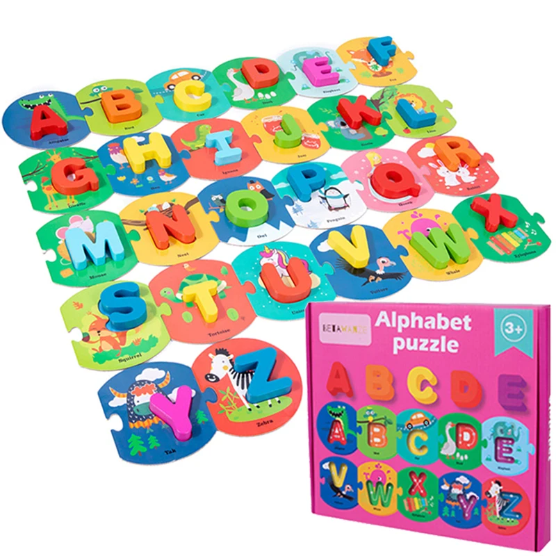 

Alphabet Learning Toys For Toddlers Letter Puzzle Groove Board Writing Skills Training Educational Montessori ABC Matching Games