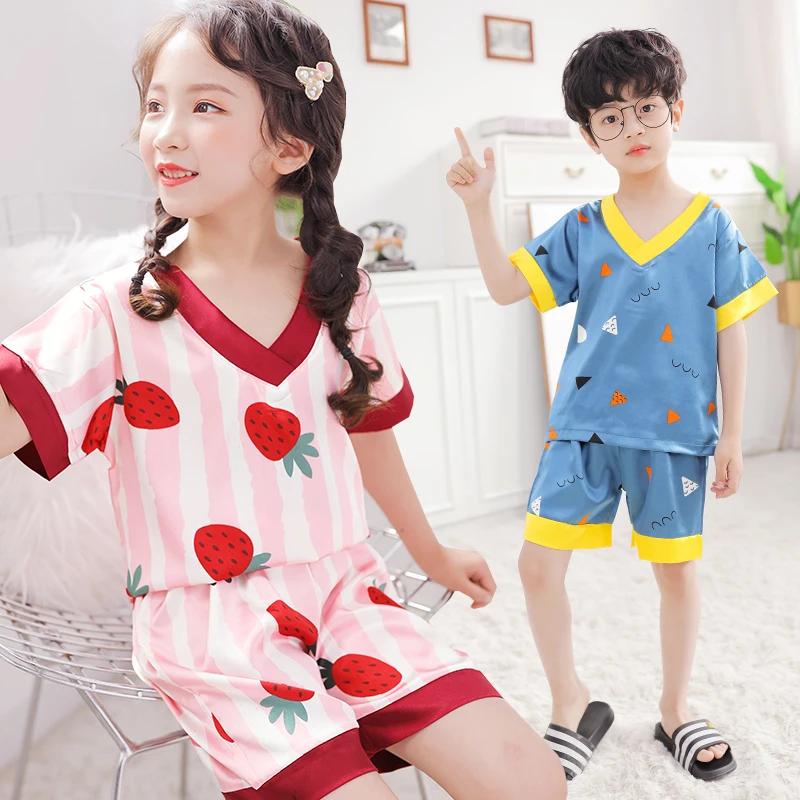 Kds 2020 летний пижамный комплект с цветочным принтом в виде единорога пижама для