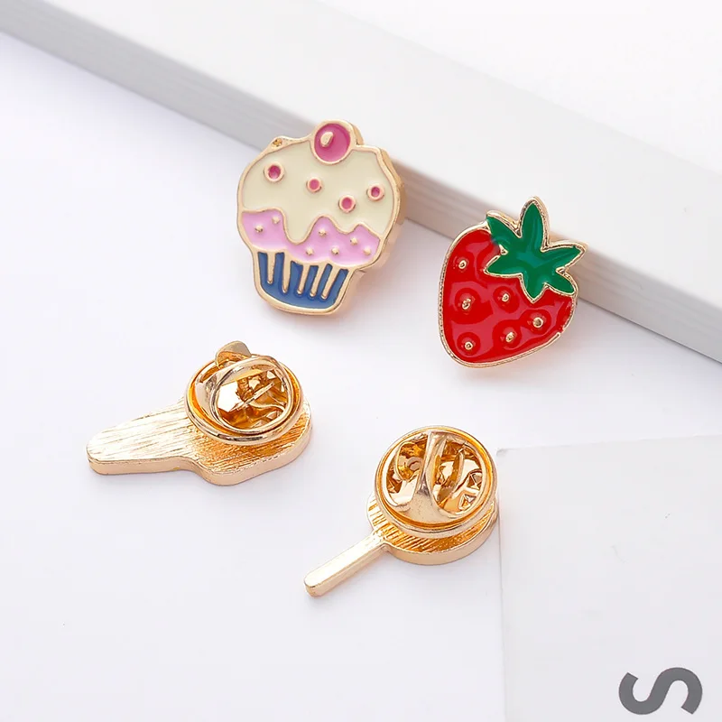 Набор с эмалью из мультфильма брошь оптовая продажа мороженое торт леденцов