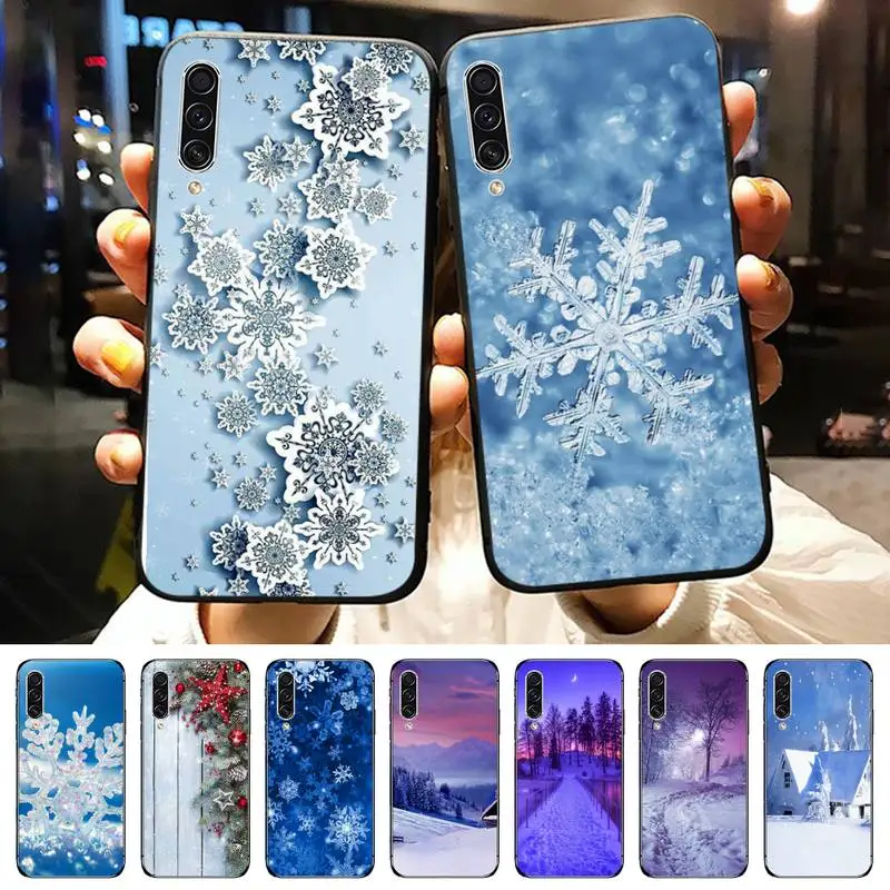 

Snow Christmas happy new year Phone Case For Samsung galaxy A S note 10 7 8 9 20 30 31 40 50 51 70 71 21 s ultra plus