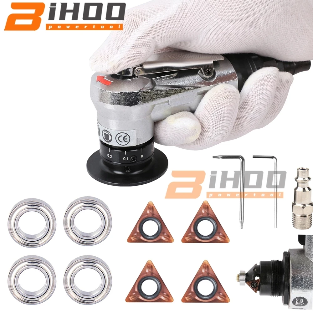 

Mini Pneumatic Chamfering Machine Portable Metal Trimming Machine 45 Degree With 10Pcs Blades and Bearings Angle Cutting Tool