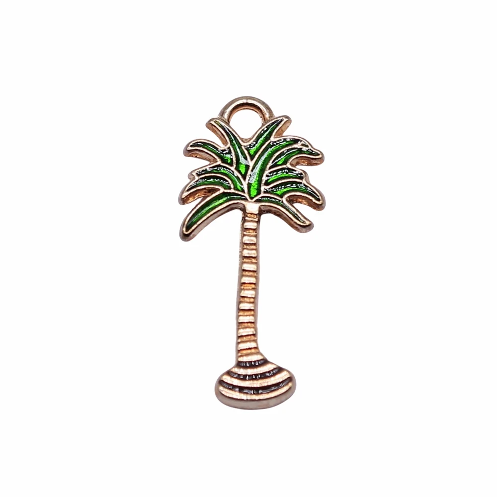 

30pcs 27x12mm KC Gold Color Coconut Tree Charms Pendant For Jewelry Making Earring Making Accessories