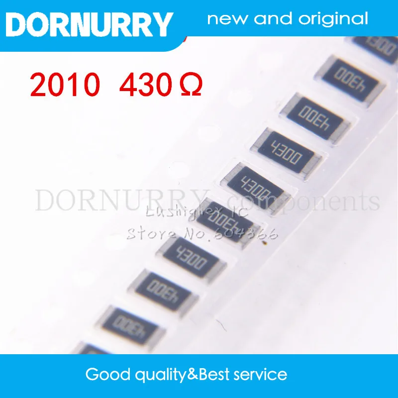 

100 шт. 2010 SMD Резистор 3/4 Вт 1% 430R 430 Ом 430ohm 4300 DORNURRY