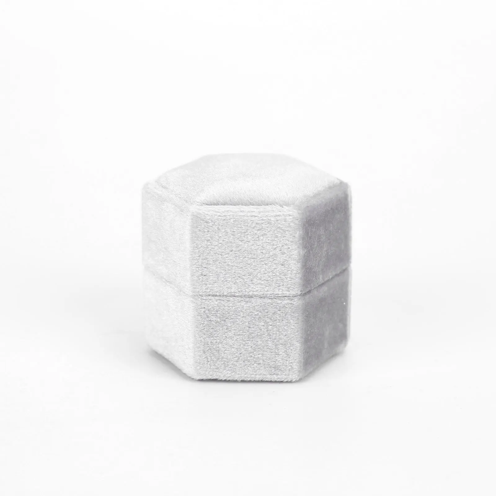 Шестигранная бархатная шкатулка для ювелирных колец обручальное кольцо коробка