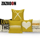 Милые декоративные подушки из полиэстера с мультяшными звездами и Луной желтого цвета, геометрический чехол для дивана, декоративная наволочка для гостиной