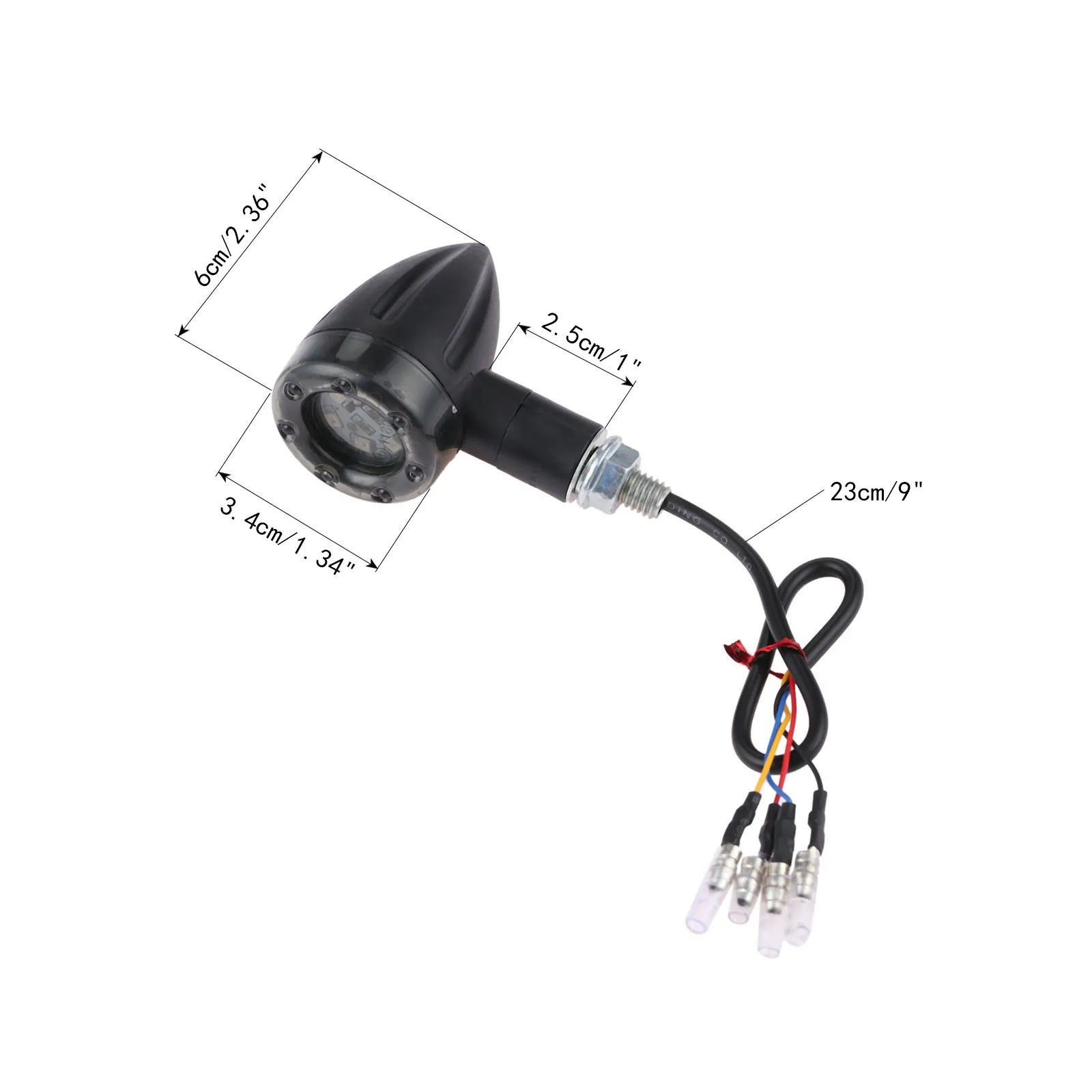 Mgoodoo 4Pcs Universal Motorcycle Turn Signal Light 12V LED Super Bright Bulbs for Motorbike Off Road Indicator |