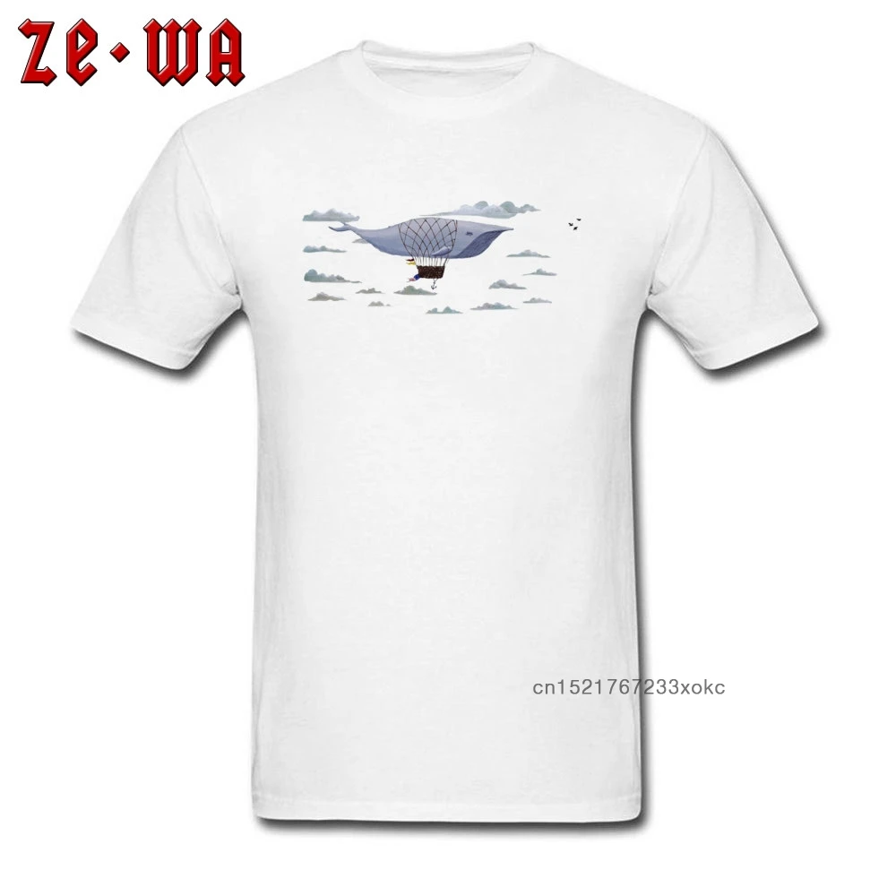 Повседневные мужские футболки на заказ с принтом китов воздушных шаров Мужская