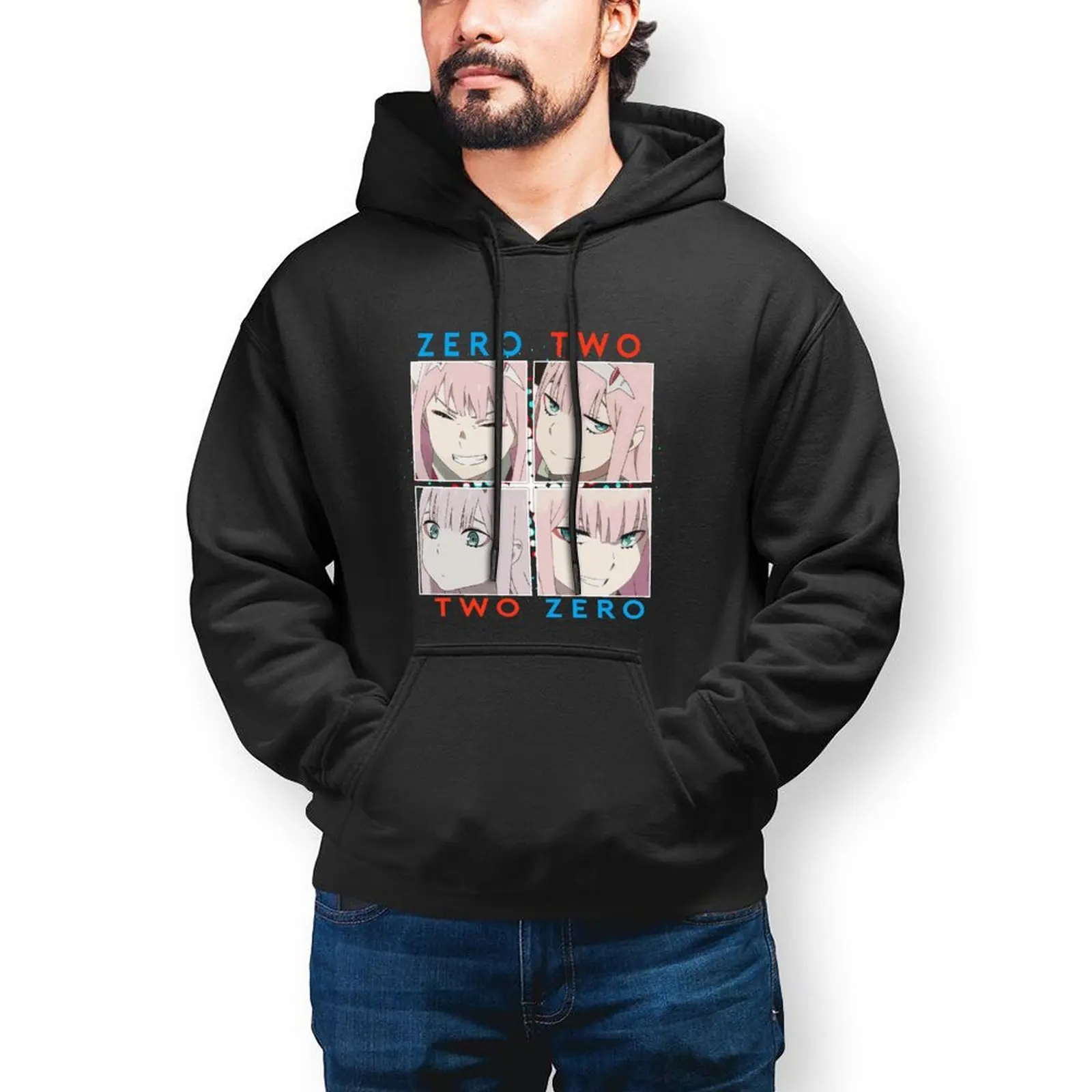 

Darling In The Franxx Hoodie Loose Autumn Hoodies Stylish Long Sleeve Cotton Pullover Hoodie Mens XXXL