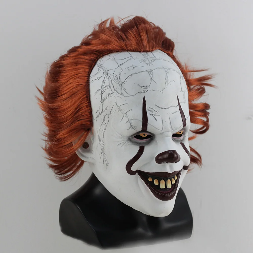Джокер маска пеннивайза Stephen King It Chapter Two 2 ужас, Костюмированная вечеринка латексные маски шлем клоун Хэллоуин вечерние костюм, реквизит